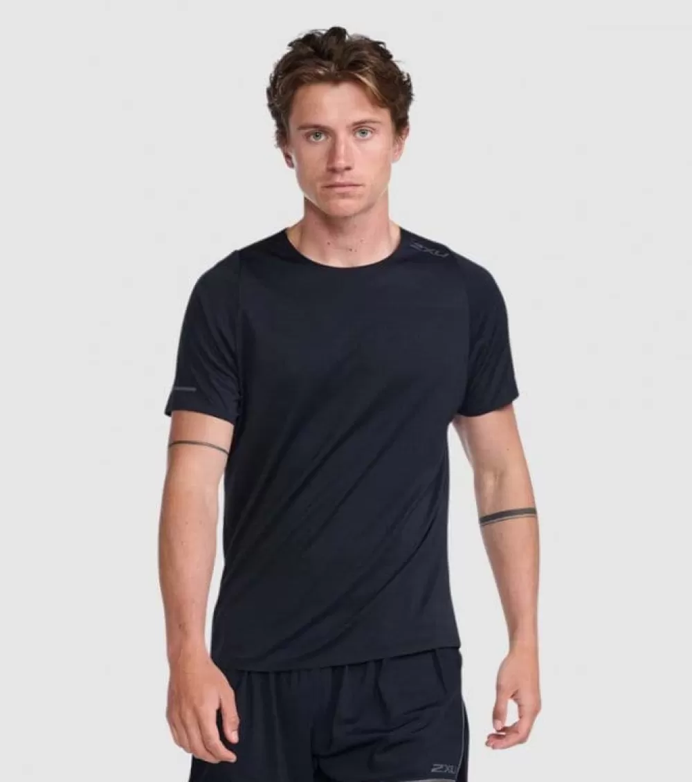 Fashion 2XU Light Speed Tech Tee Mens Black Black Reflective