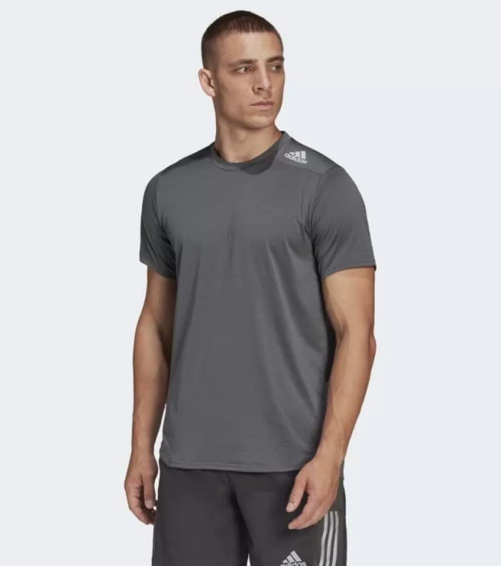 Clearance Adidas Designed 4 Running Tee Mens Grey Four Mel Sld