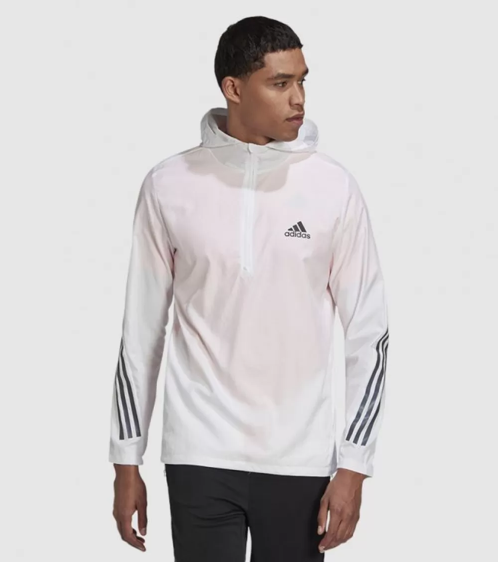 Clearance Adidas Run Icon 3S Jacket Mens White