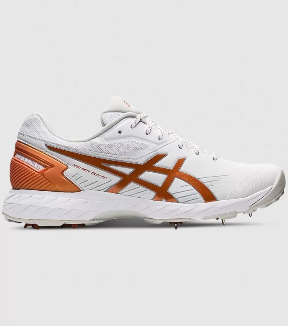 Sale Asics 350 Not Out Ff Womens Cricket Shoes White Pure Bronze