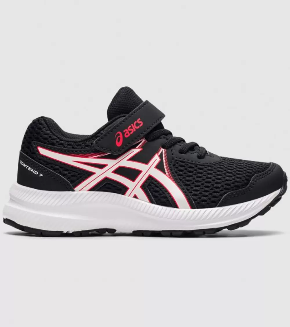 Online Asics Contend 7 (Ps) Kids Black Electric Red