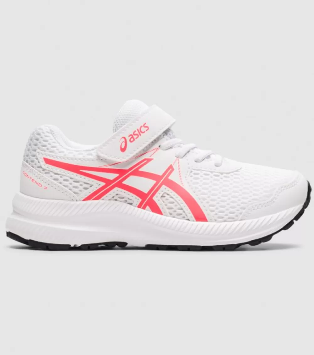 Outlet Asics Contend 7 (Ps) Kids White Blazing Coral