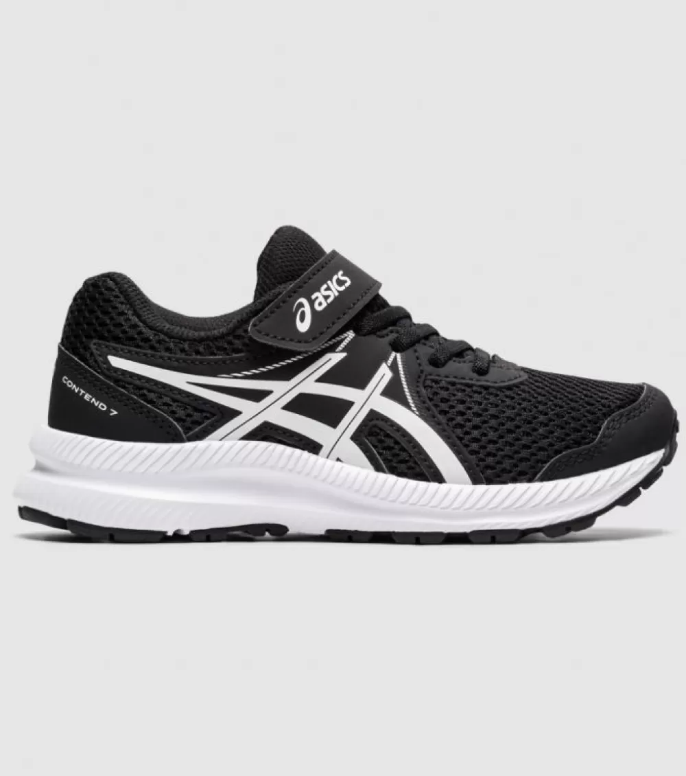 Discount Asics Contend 7 (Ps) Kids Black White