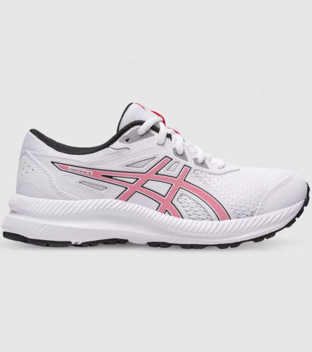 Discount Asics Contend 8 (Gs) Kids White Electric Red