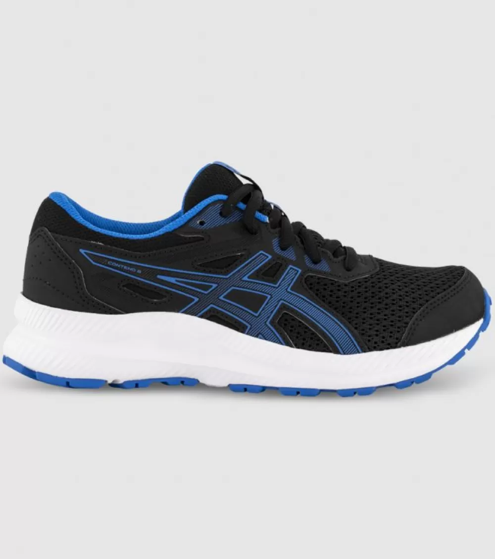 New Asics Contend 8 (Gs) Kids Black Electric Blue