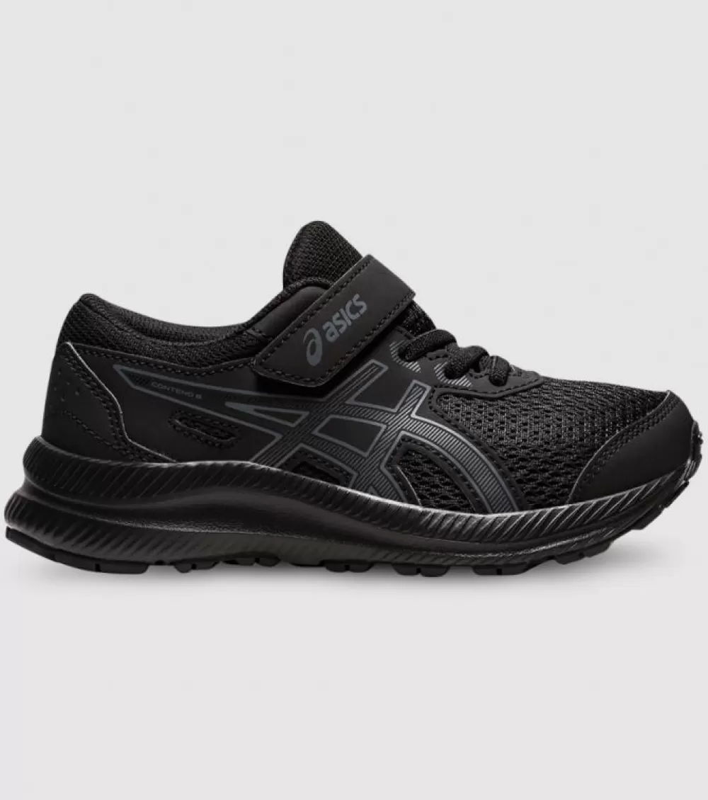 Clearance Asics Contend 8 (Ps) Kids Black Carrier Grey