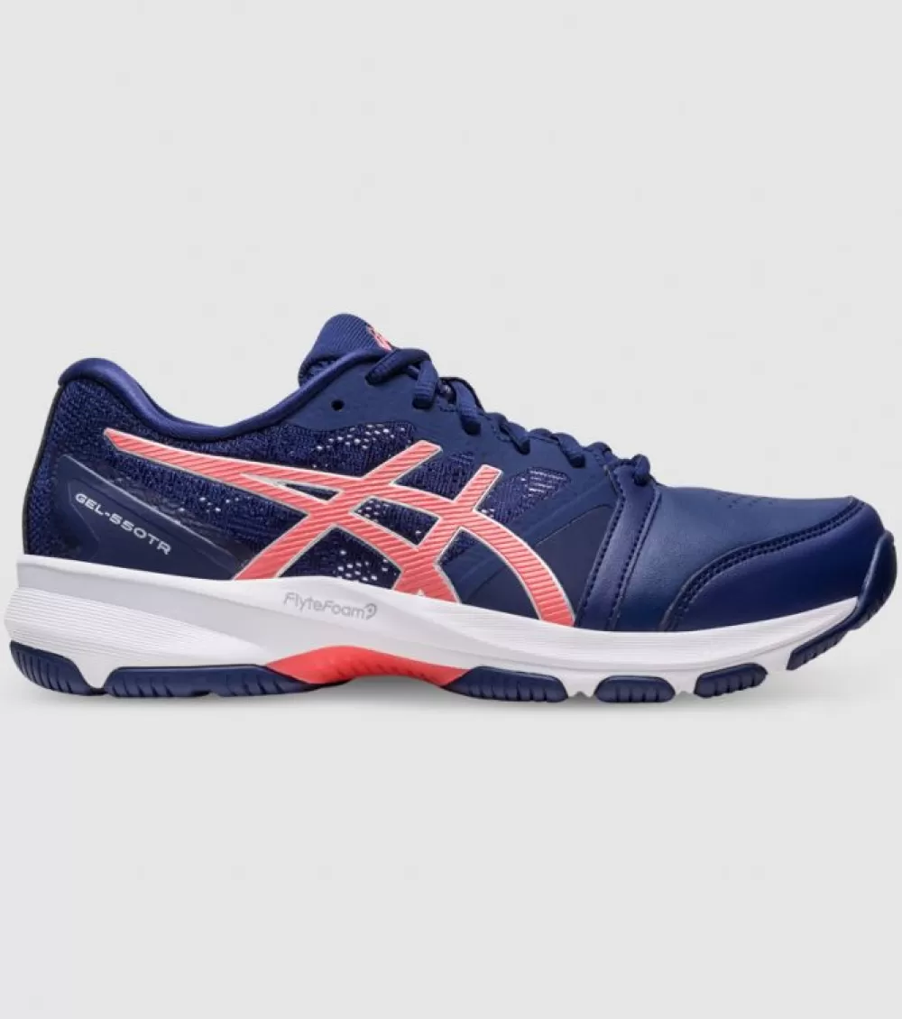 Clearance Asics Gel-550Tr (D Wide) Womens Indigo Blue Papaya