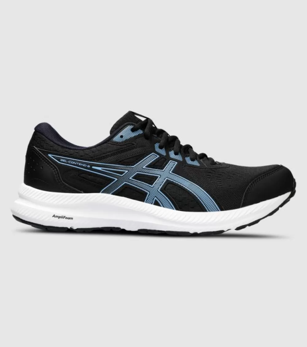 Clearance Asics Gel Contend 8 Mens Black Blue Bliss