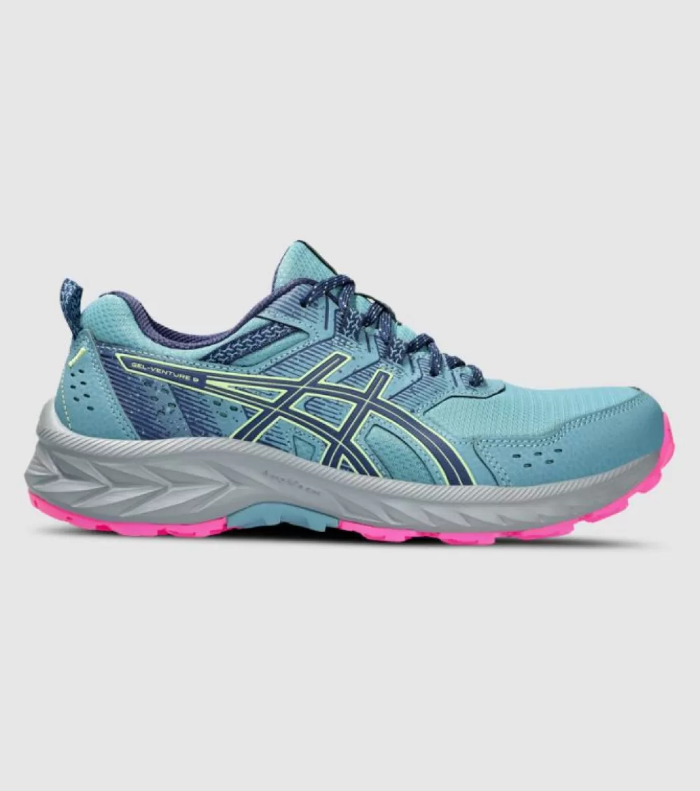 Clearance Asics Gel Venture 9 (D Wide) Womens Gris Blue Deep Ocean