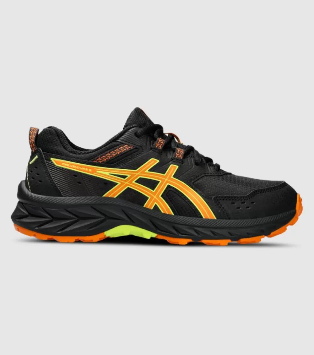 Cheap Asics Gel Venture 9 (Gs) Kids Black Bright Orange