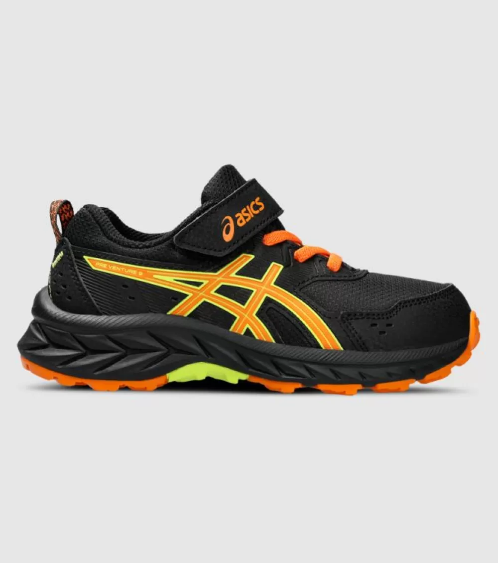 Best Asics Gel Venture 9 (Ps) Kids Black Bright Orange