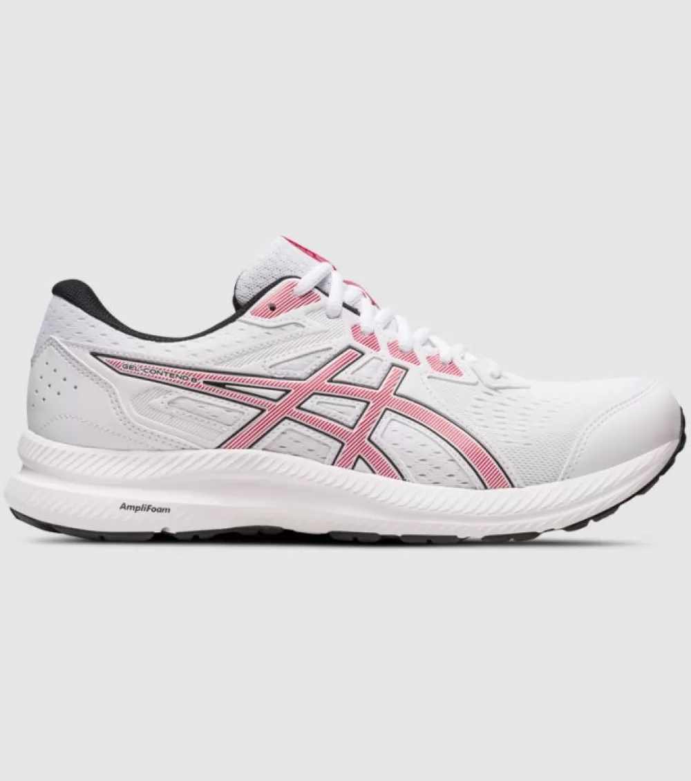 Clearance Asics Gel-Contend 8 Mens White Electric Red