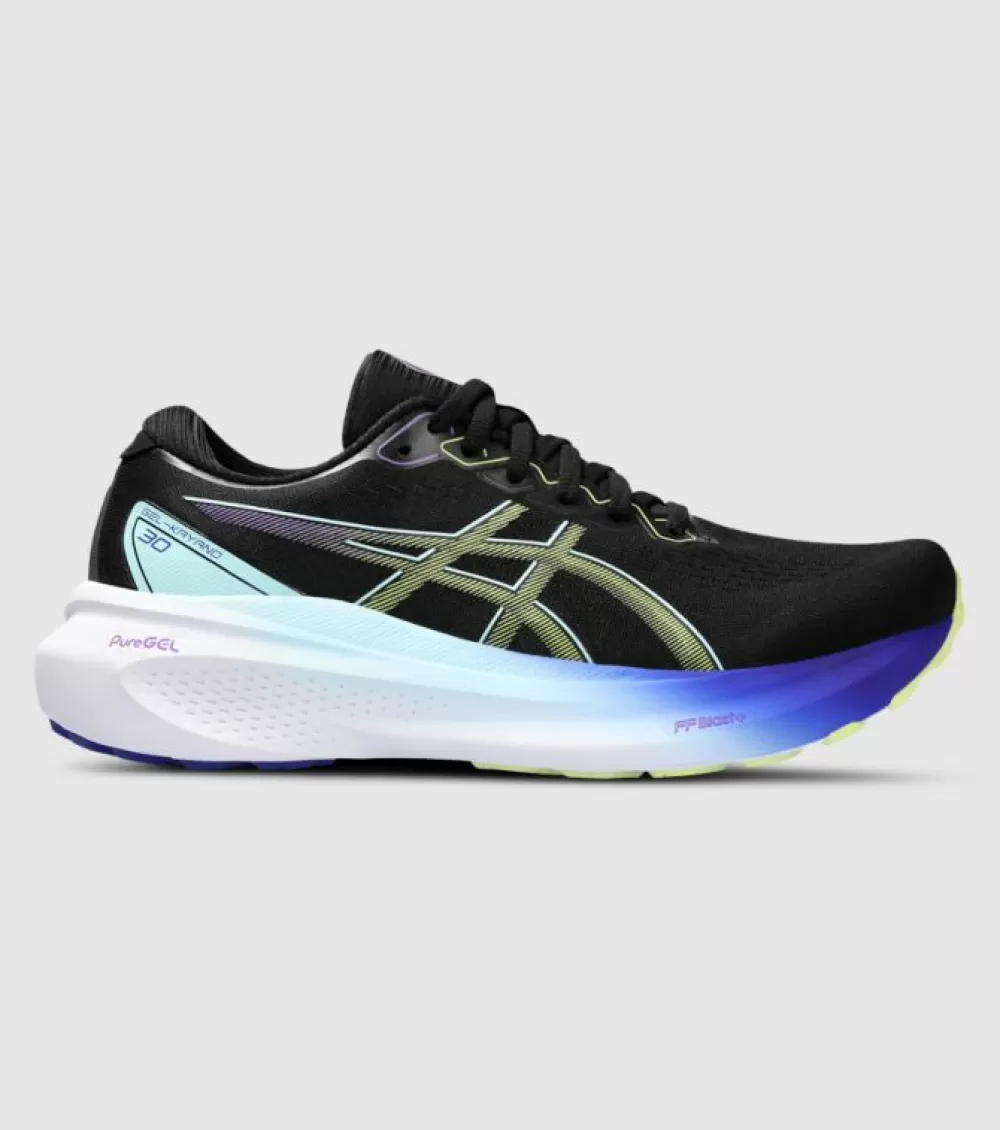 Shop Asics Gel-Kayano 30 Womens Black Glow Yellow