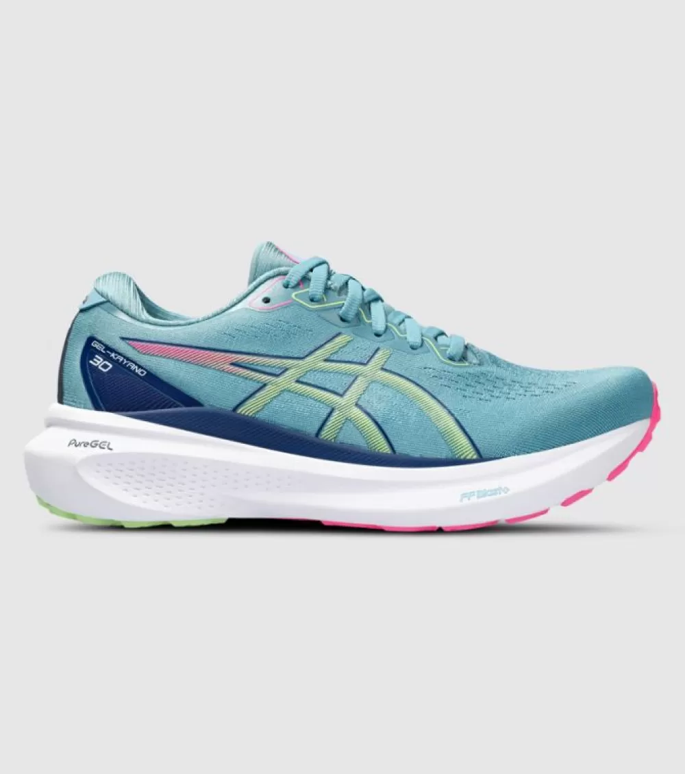 Best Asics Gel-Kayano 30 Womens Gris Blue Lime Green