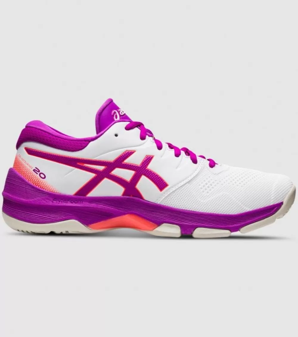 Hot Asics Gel-Netburner 20 (D Wide) Womens Netball Shoes White Orchid