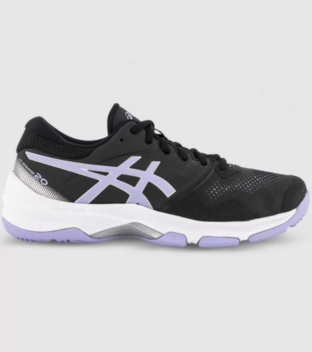 Shop Asics Gel-Netburner 20 (D Wide) Womens Netball Shoes Black Vapor