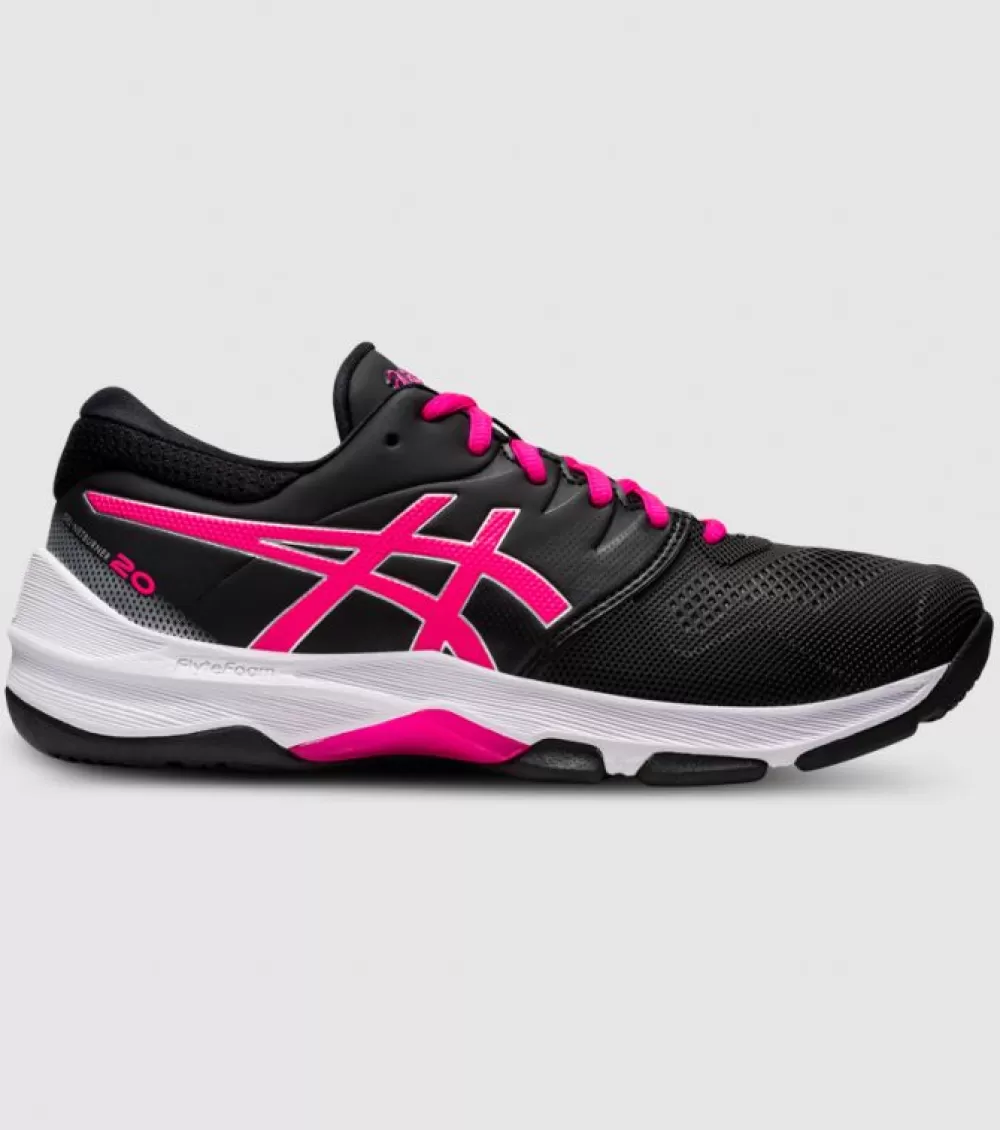 Store Asics Gel-Netburner 20 Womens Netball Shoes Black Pink Glo