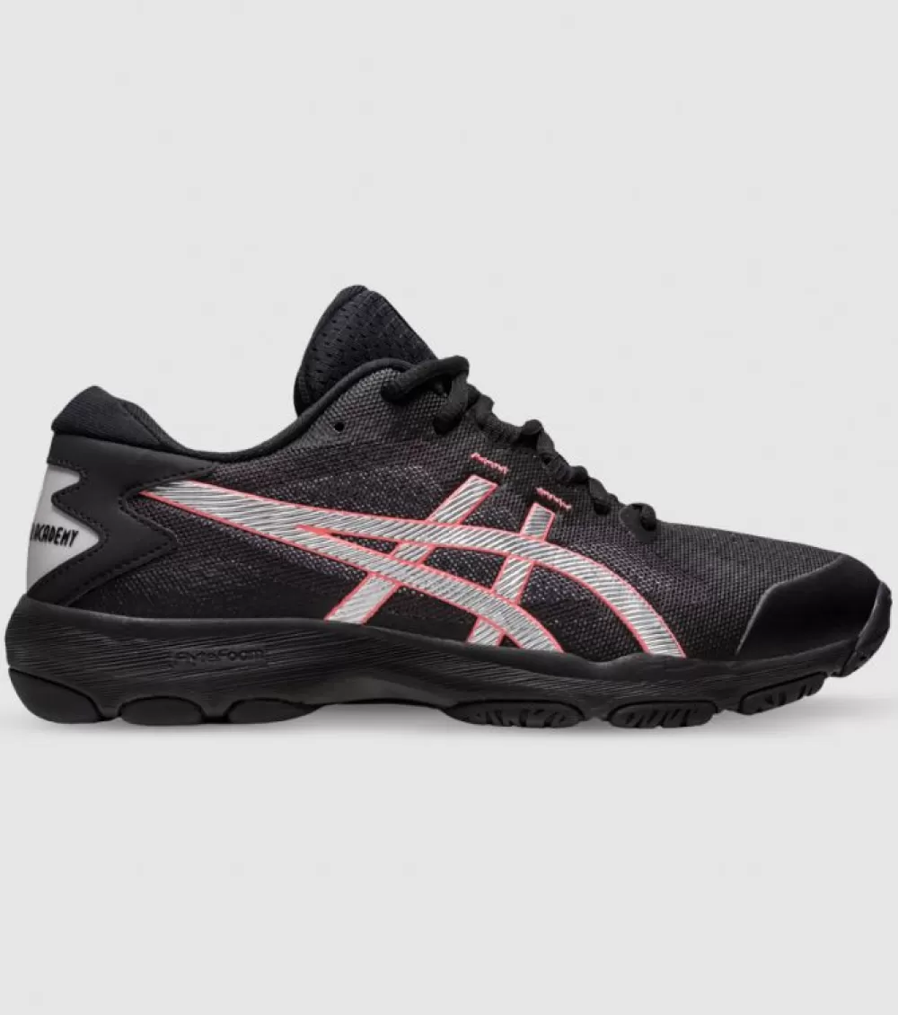 Store Asics Gel-Netburner Academy 9 Womens Netball Shoes Black Pure Silver