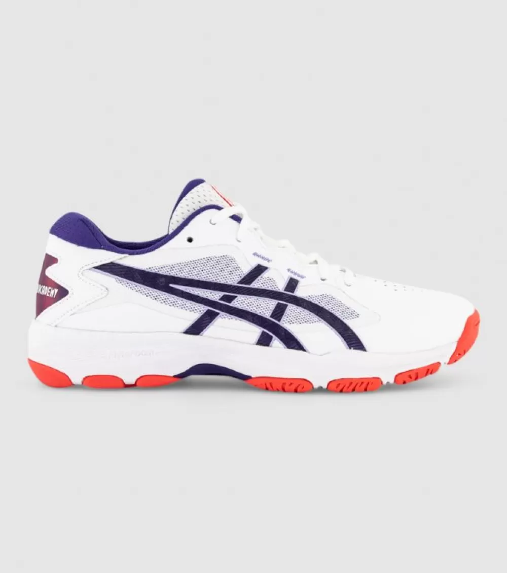 Fashion Asics Gel-Netburner Academy 9 Womens Netball Shoes White Gentry Purple