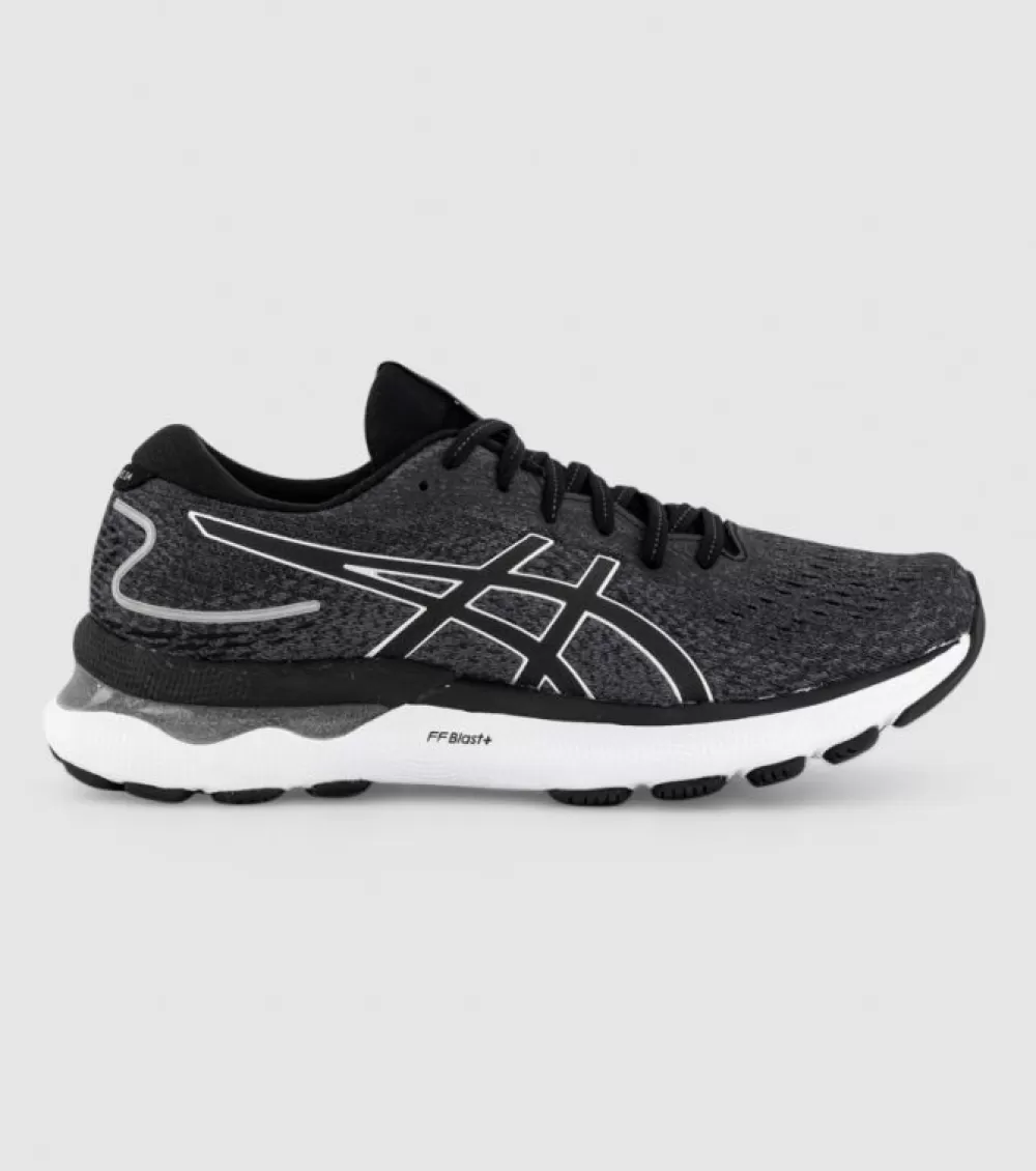 Cheap Asics Gel-Nimbus 24 (2E Wide) Mens Black White