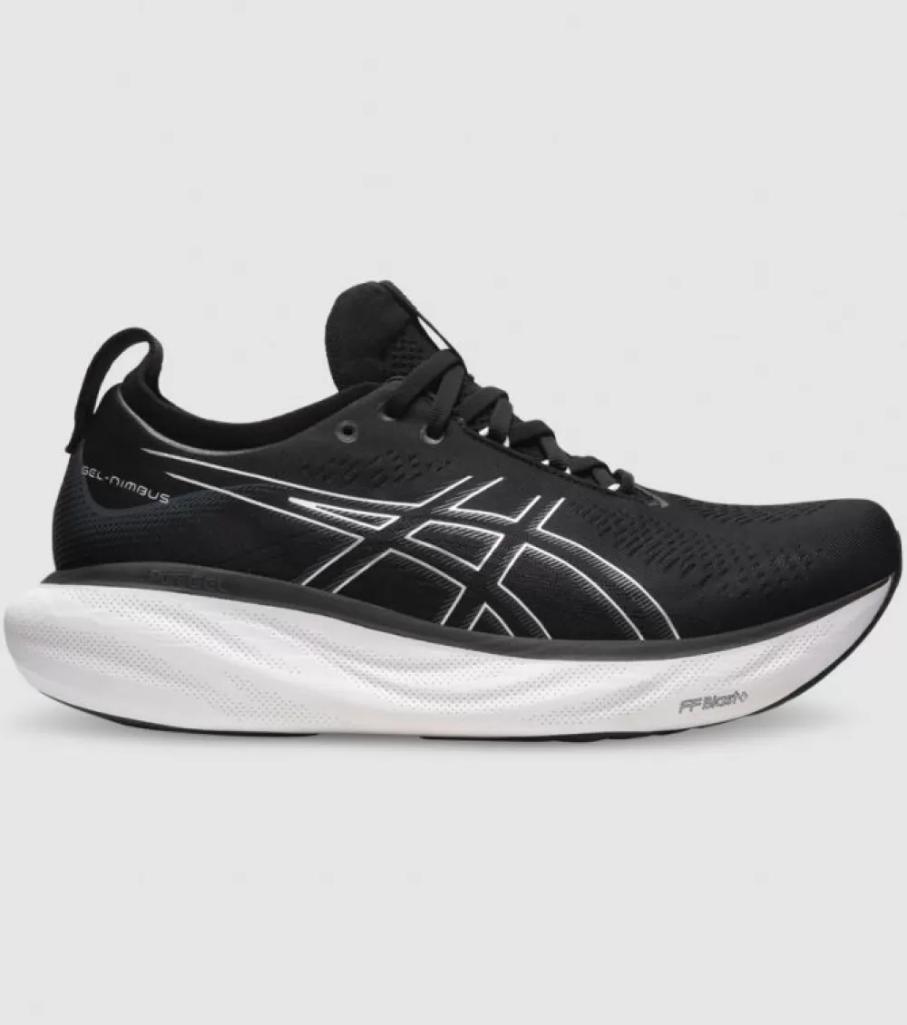 Clearance Asics Gel-Nimbus 25 (2E Wide) Mens Black Pure Silver