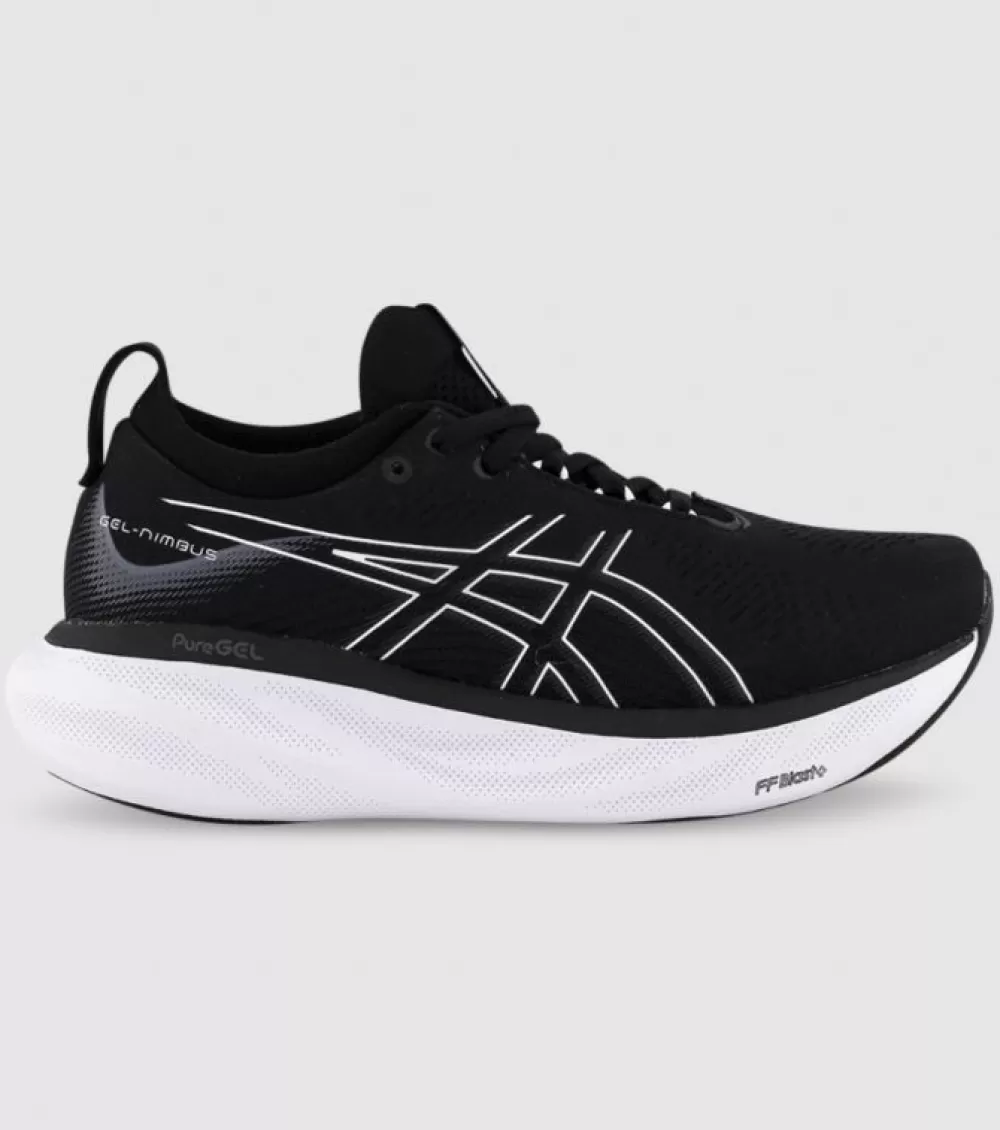 New Asics Gel-Nimbus 25 (D Wide) Womens Black Pure Silver