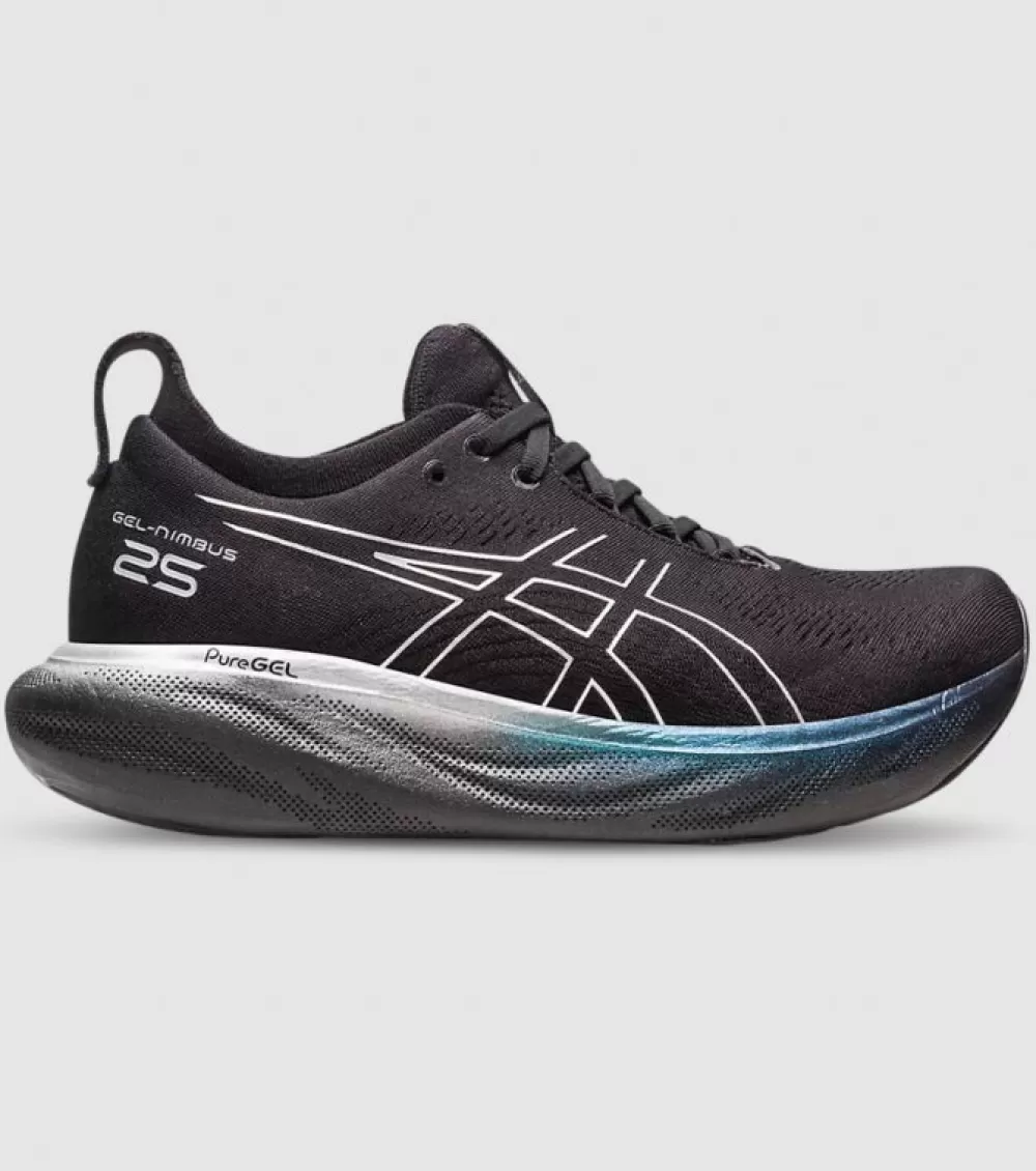 Fashion Asics Gel-Nimbus 25 Platinum Womens Black Pure Silver