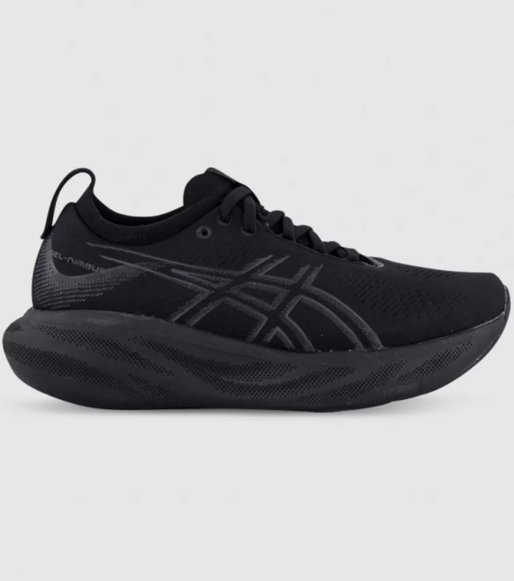 Cheap Asics Gel-Nimbus 25 Womens Black Graphite Grey