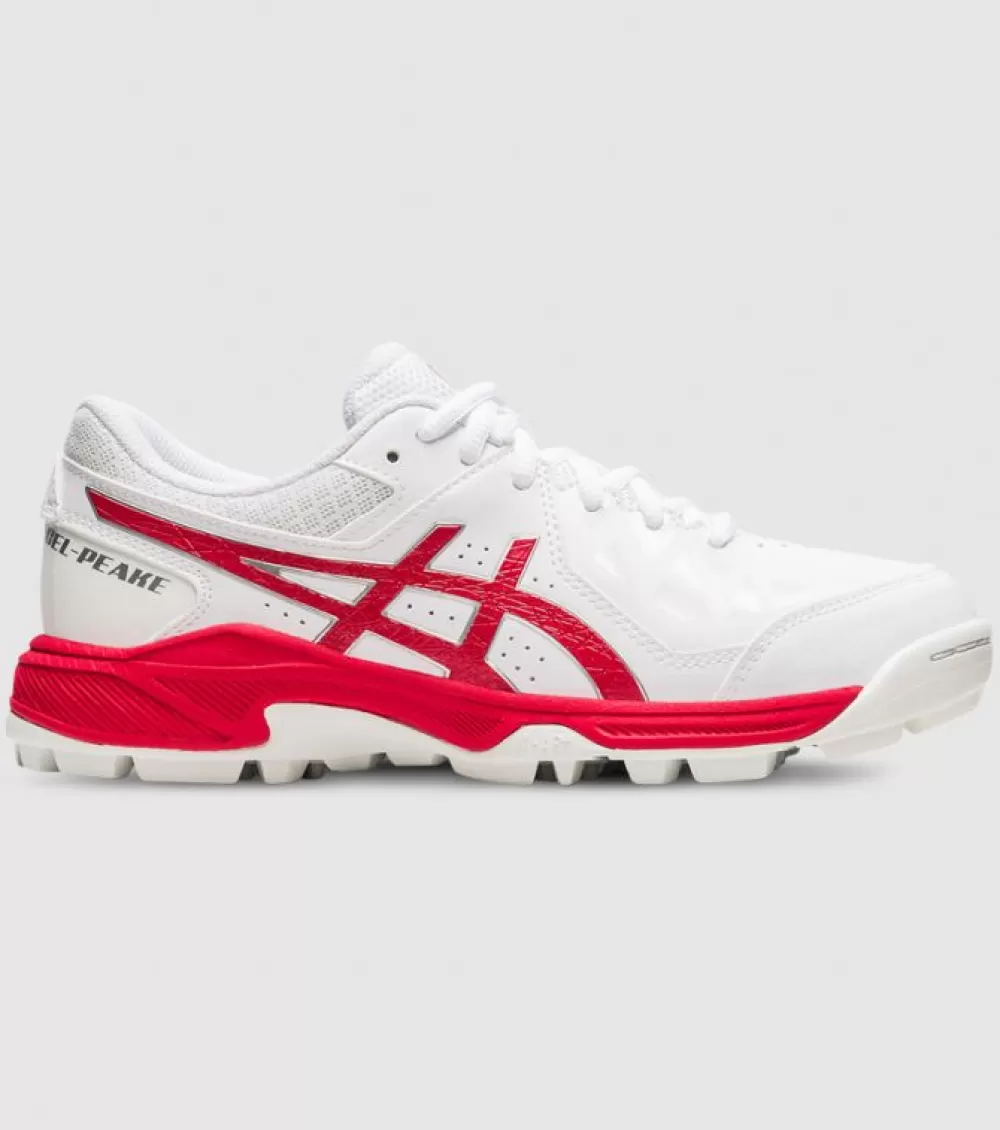 Flash Sale Asics Gel-Peake (Gs) Kids Cricket Shoes White Electric Red