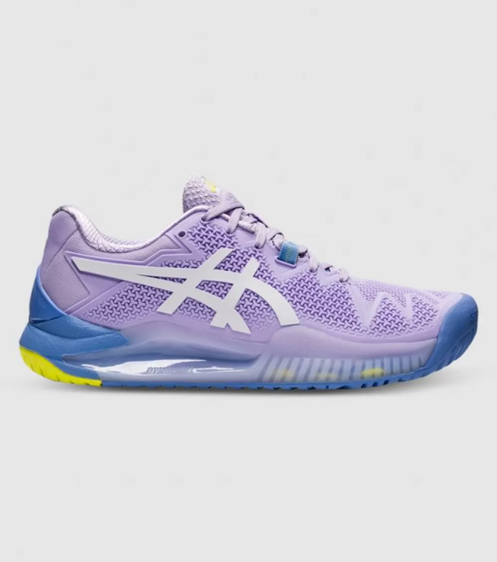 Outlet Asics Gel-Resolution 8 Womens Tennis Shoes Murasaki White