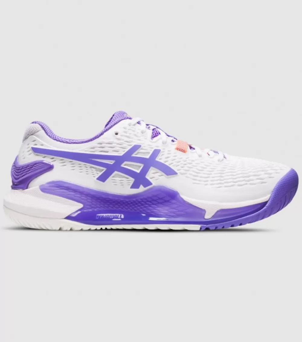 Shop Asics Gel-Resolution 9 Womens Tennis Shoes White Amethyst