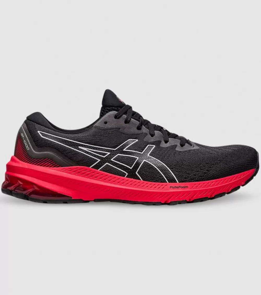 Shop Asics Gt-1000 11 Mens Black Electric Red