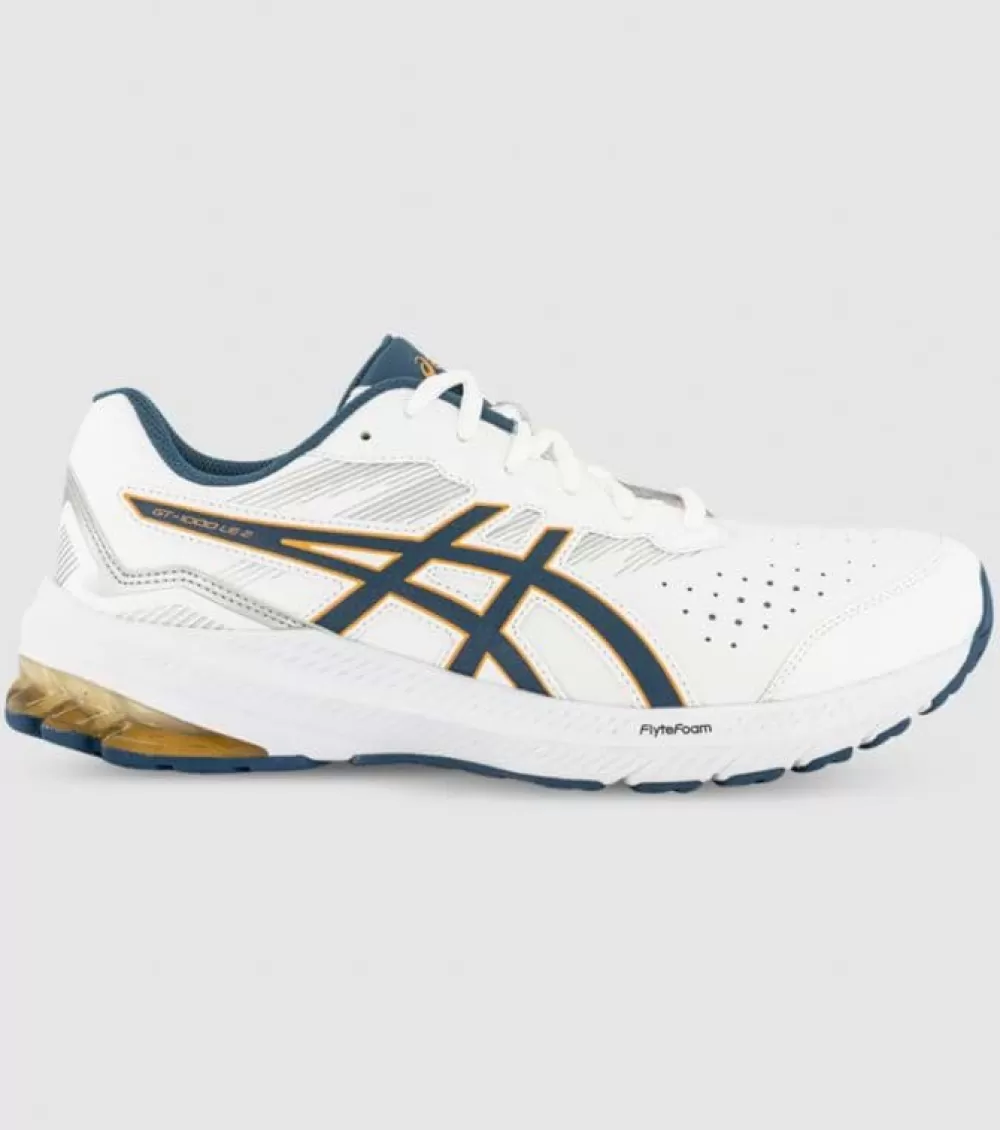 Outlet Asics Gt-1000 Le 2 (2E Wide) Mens White Ink Teal