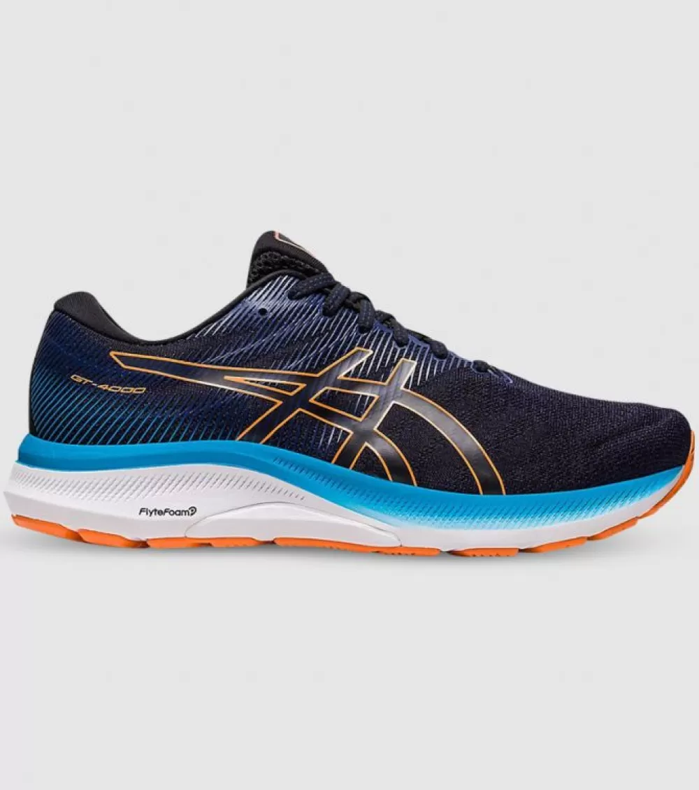 New Asics Gt-4000 3 (2E Wide) Mens Black Sun Peach