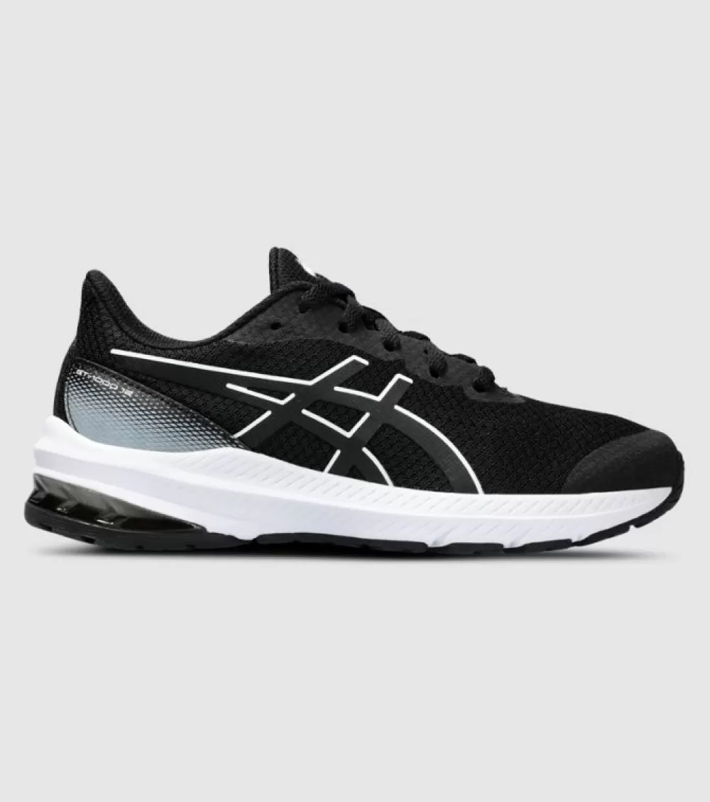 New Asics Gt 1000 12 (Gs) Kids Black White