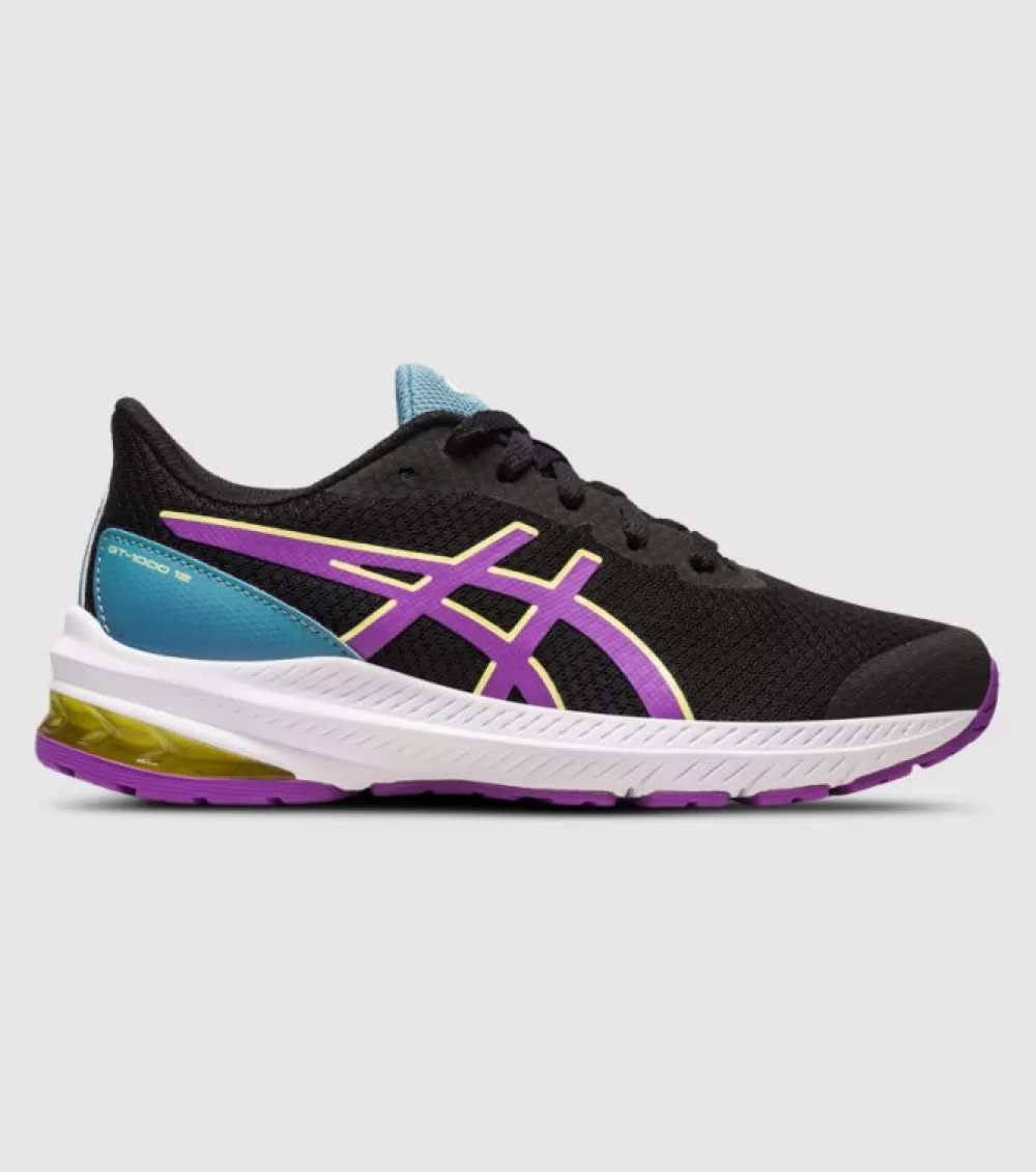 Store Asics Gt 1000 12 (Gs) Kids Black Cyber Grape