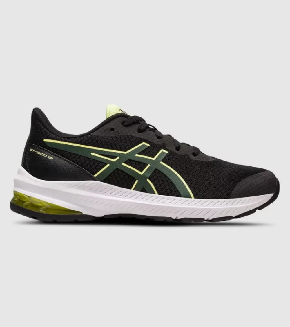 Hot Asics Gt 1000 12 (Gs) Kids Black Rain Forest