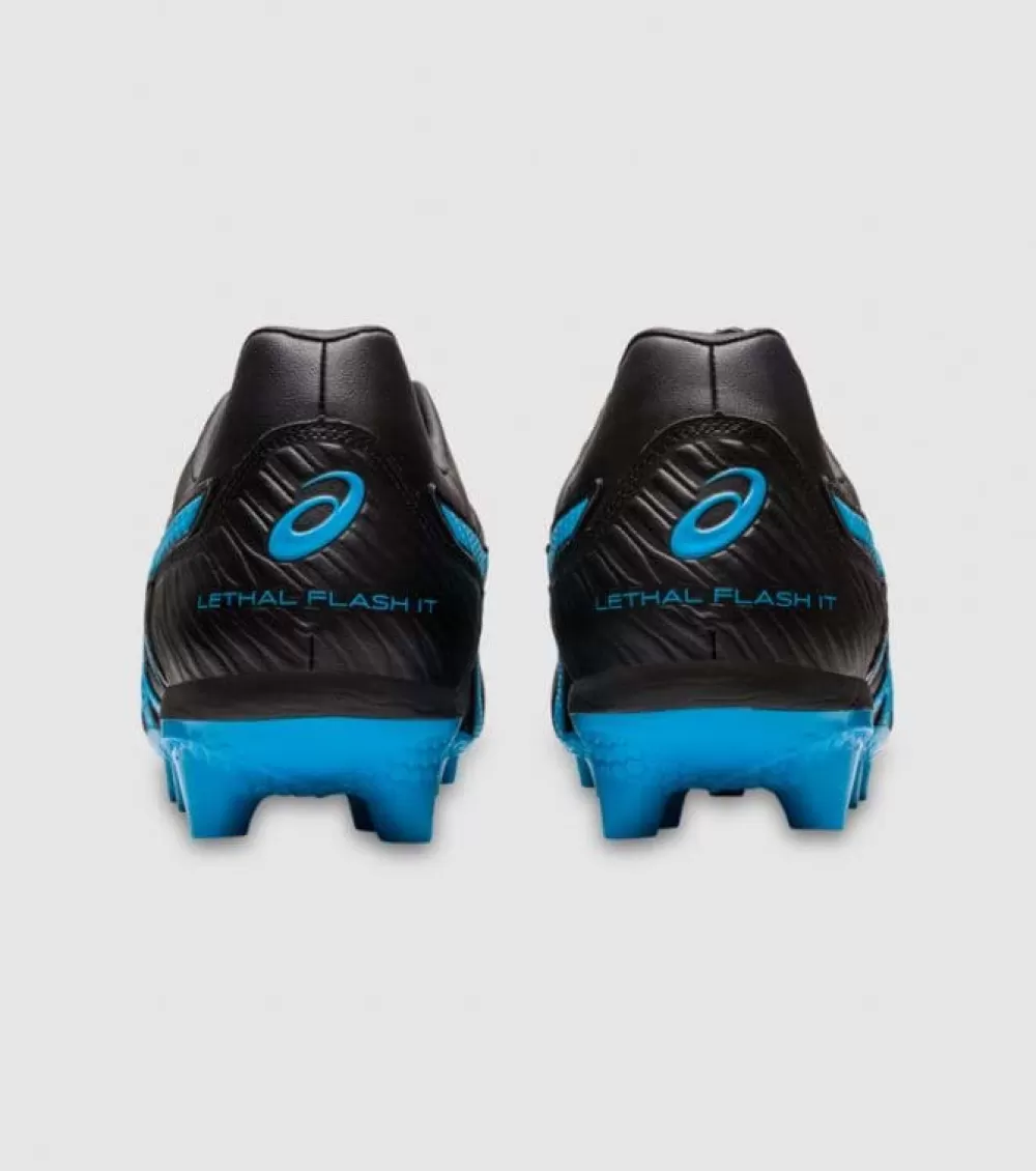 Discount Asics Lethal Flash It 2 Mens Football Boots Black Island Blue