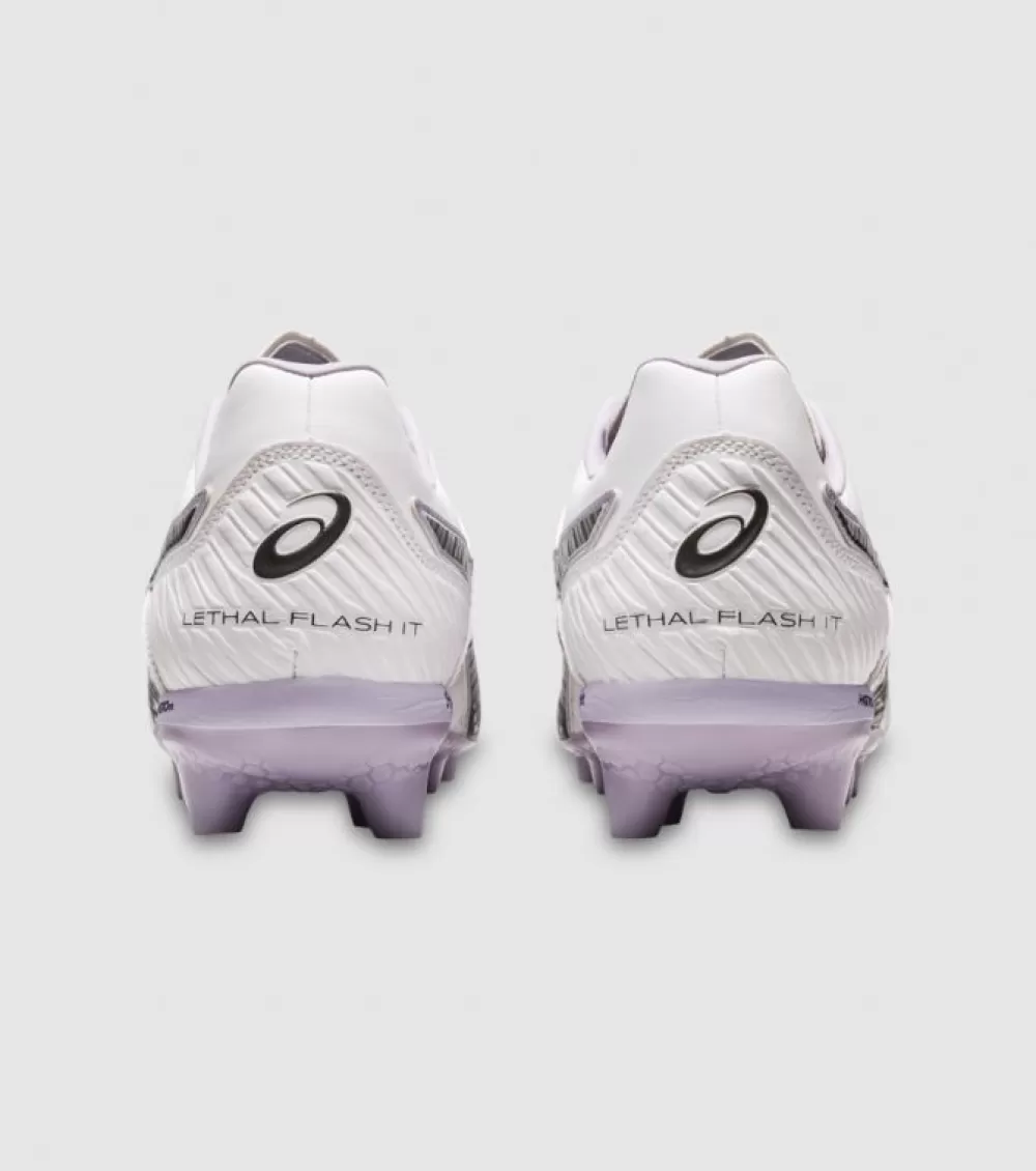 Sale Asics Lethal Flash It 2 Womens Football Boots White Gunmetal