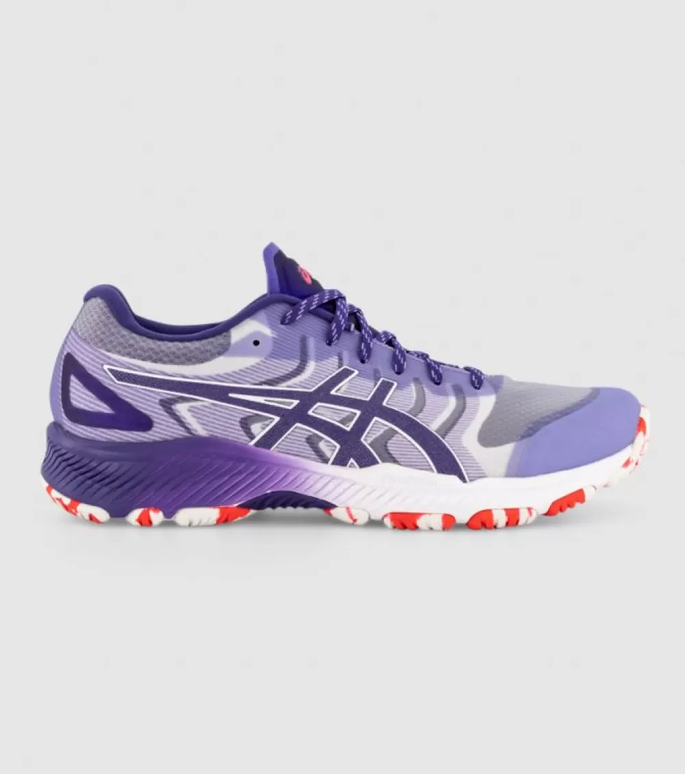 Discount Asics Netburner Professional Ff 3 Womens Netball Shoes White Gentry Purple