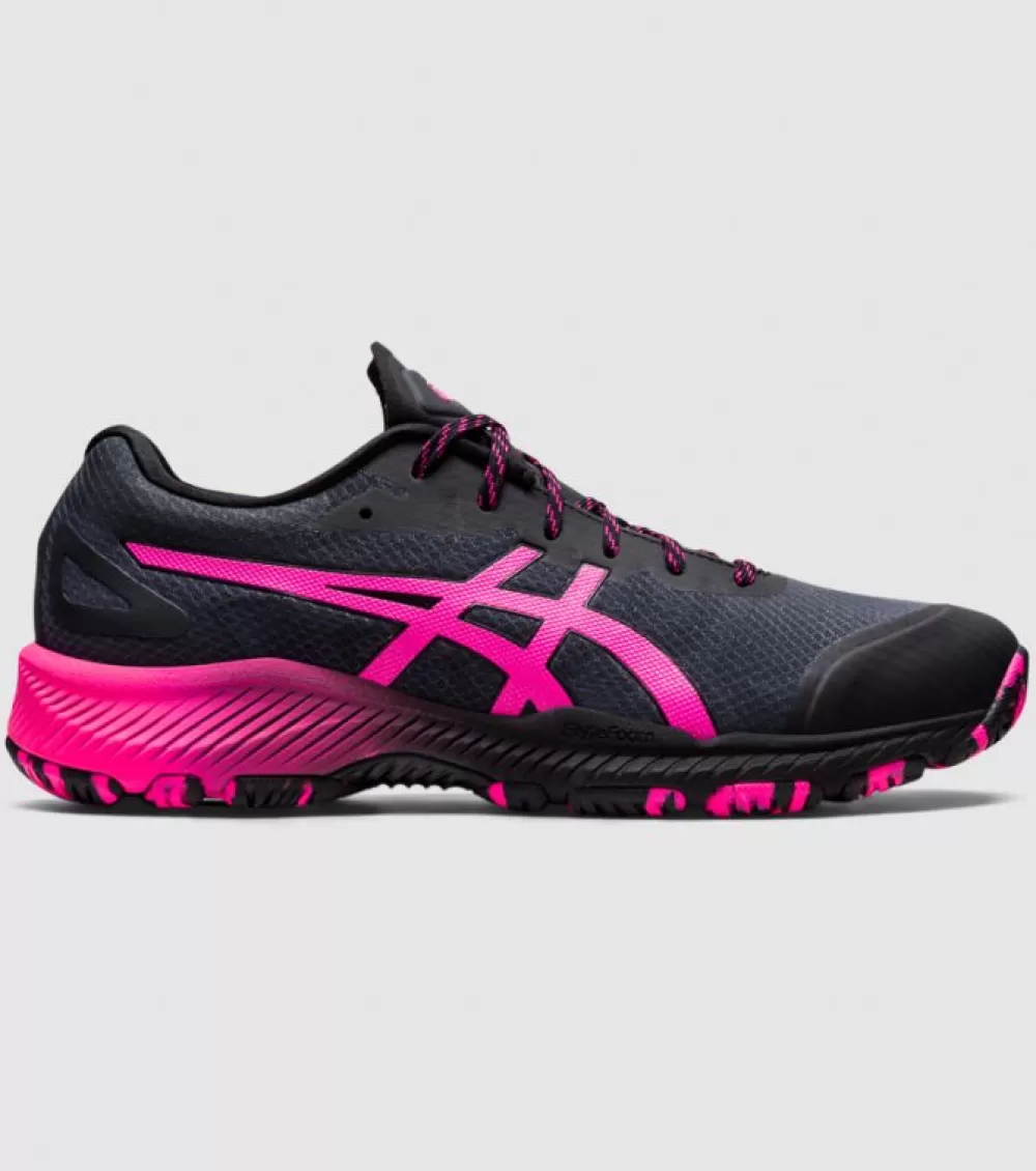 Best Sale Asics Netburner Professional Ff 3 Womens Netball Shoes Black Pink Glo