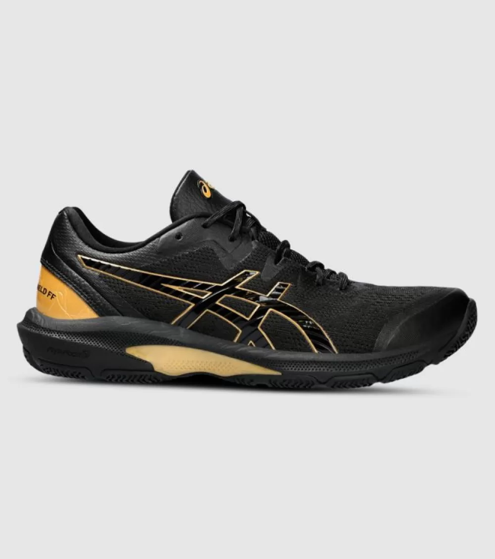 Best Asics Netburner Shield Womens Black Pure Gold