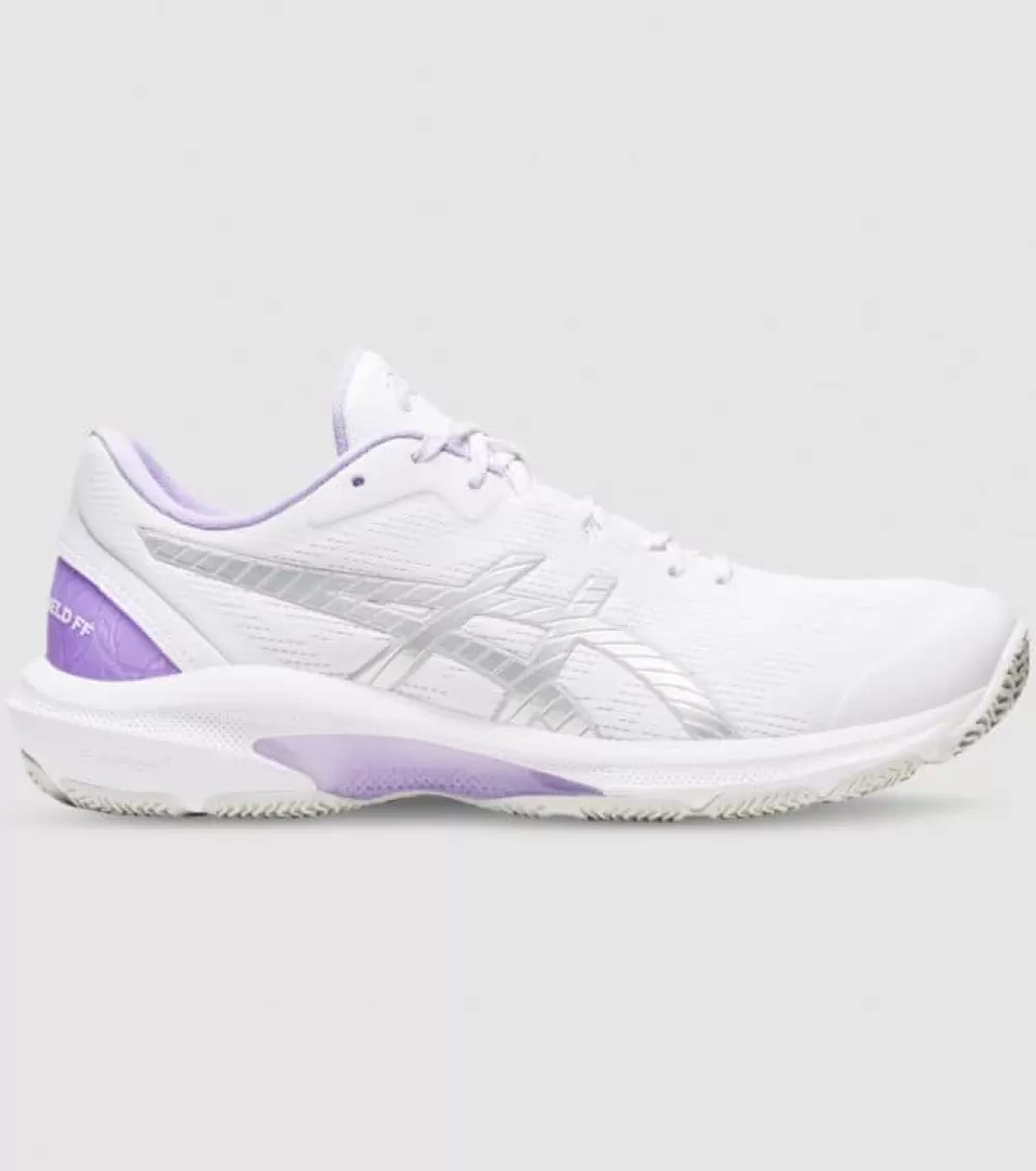 Shop Asics Netburner Shield Womens Netball Shoes White Pure Silver