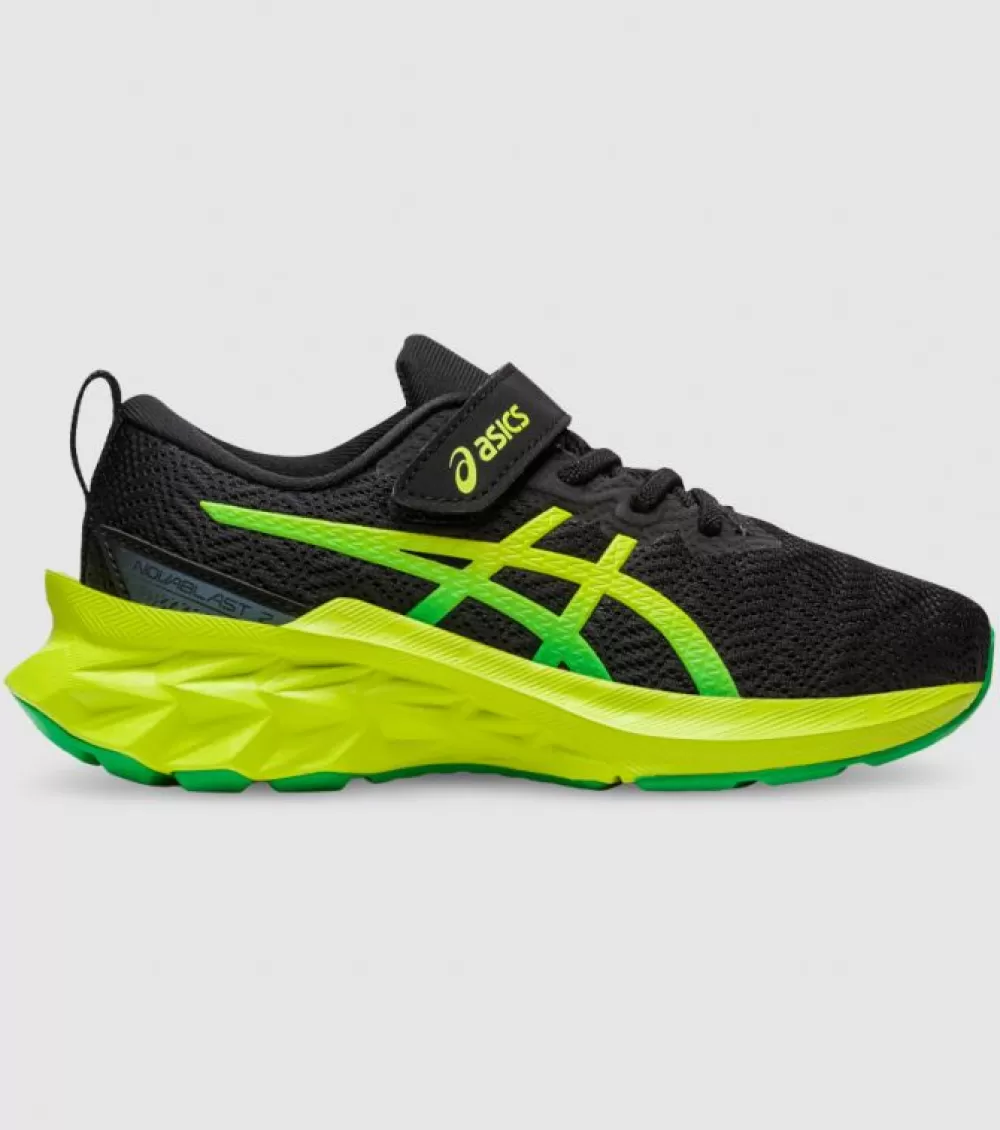 Fashion Asics Novablast 2 (Ps) Kids Black Lime Zest