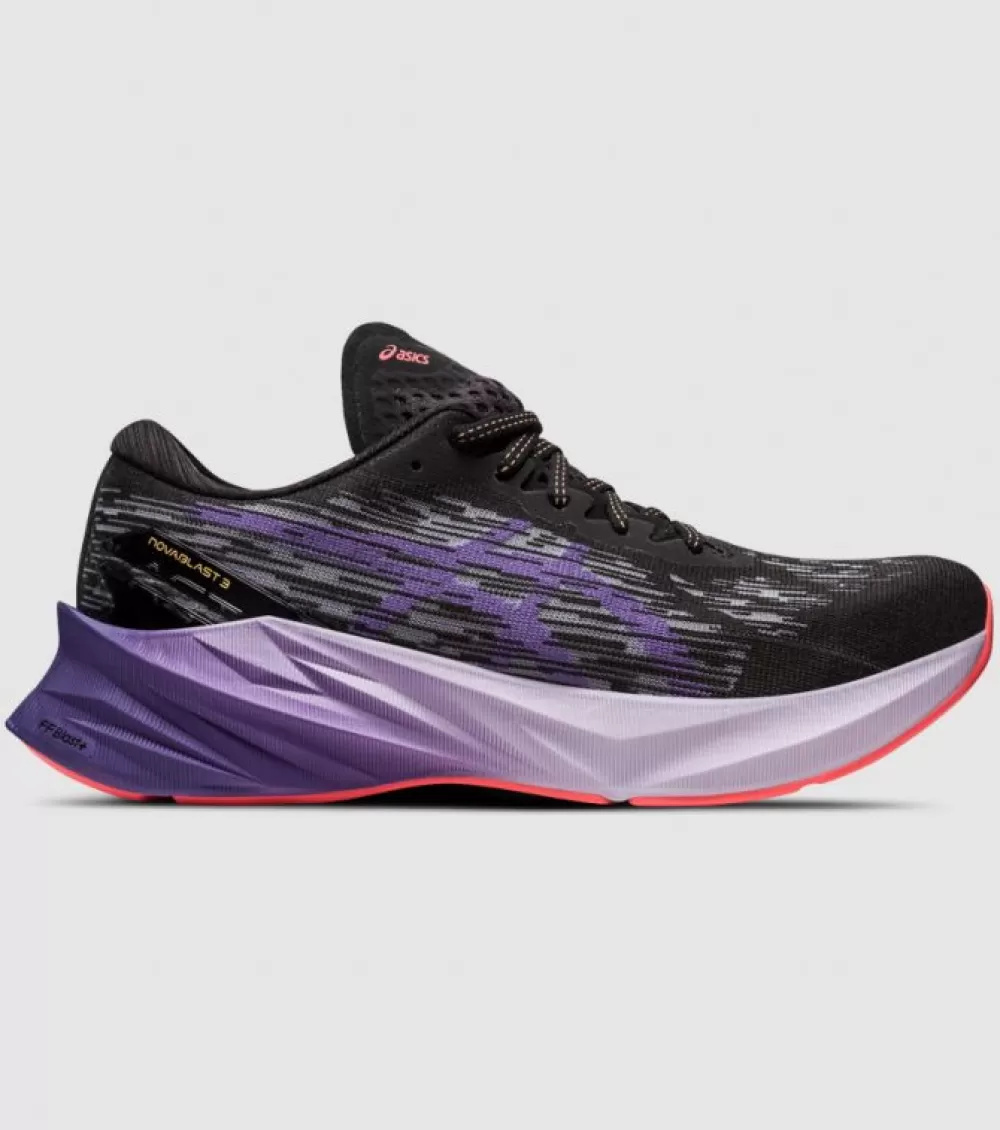 New Asics Novablast 3 Womens Black Dusty Purple