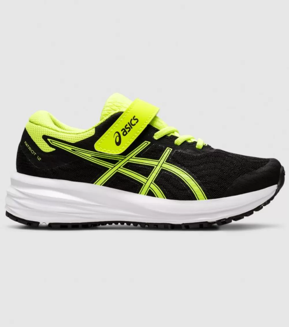 Best Asics Patriot 12 (Ps) Kids Black Hazard Green