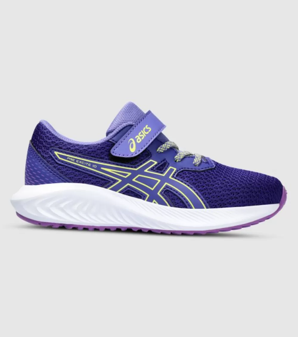 Online Asics Pre Excite 10 (Ps) Kids Eggplant Glow Yellow