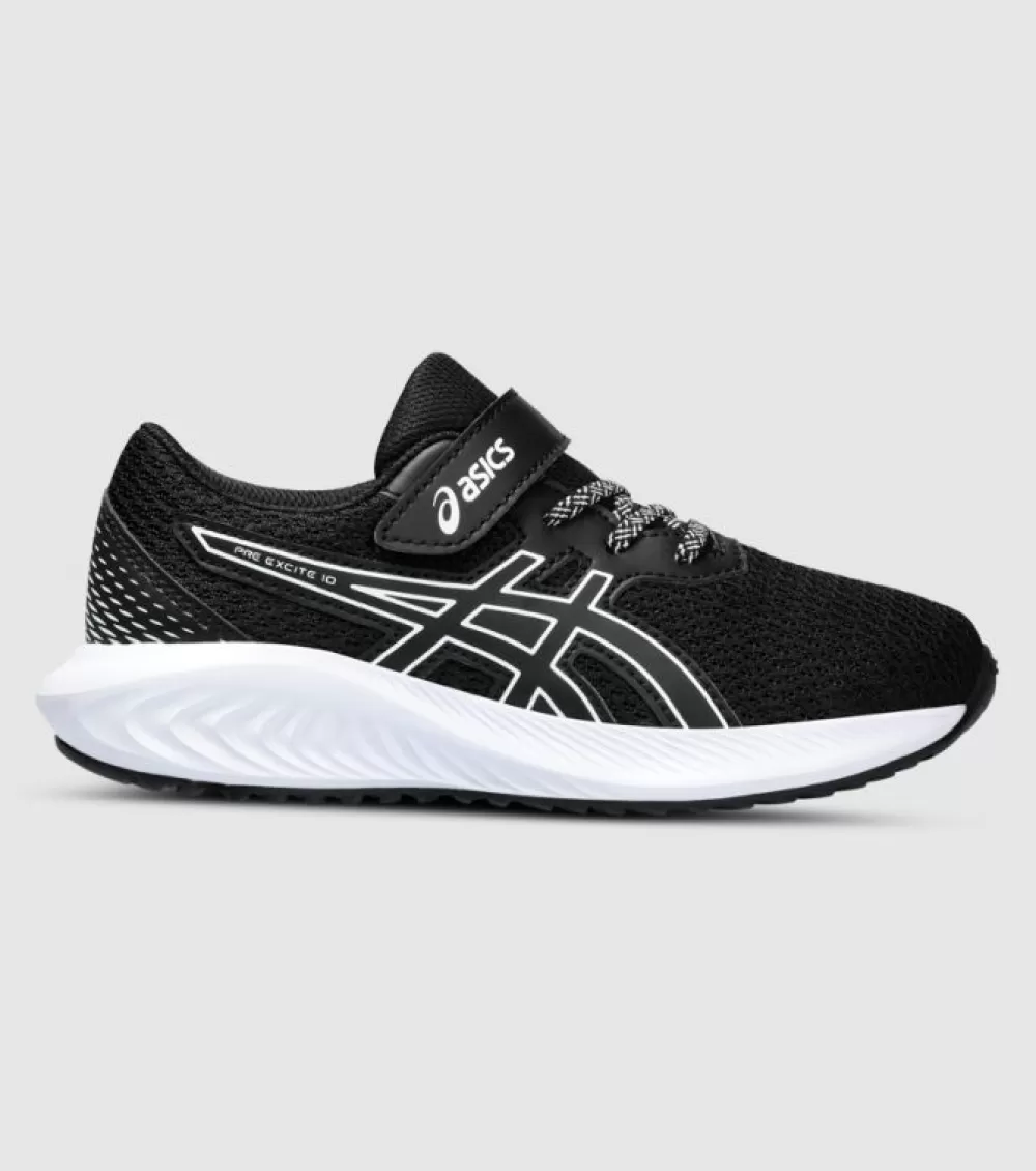 Best Asics Pre Excite 10 (Ps) Kids Black White