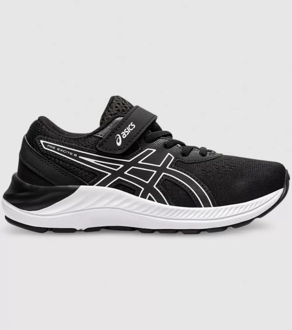 Shop Asics Pre-Excite 8 (Ps) Kids Black White