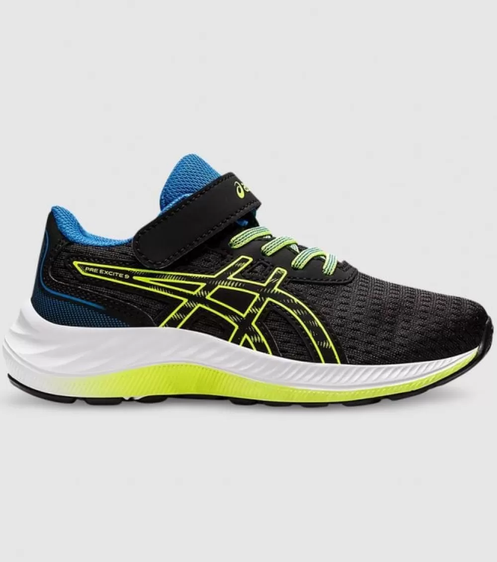 Discount Asics Pre-Excite 9 (Ps) Kids Black Hazard Green